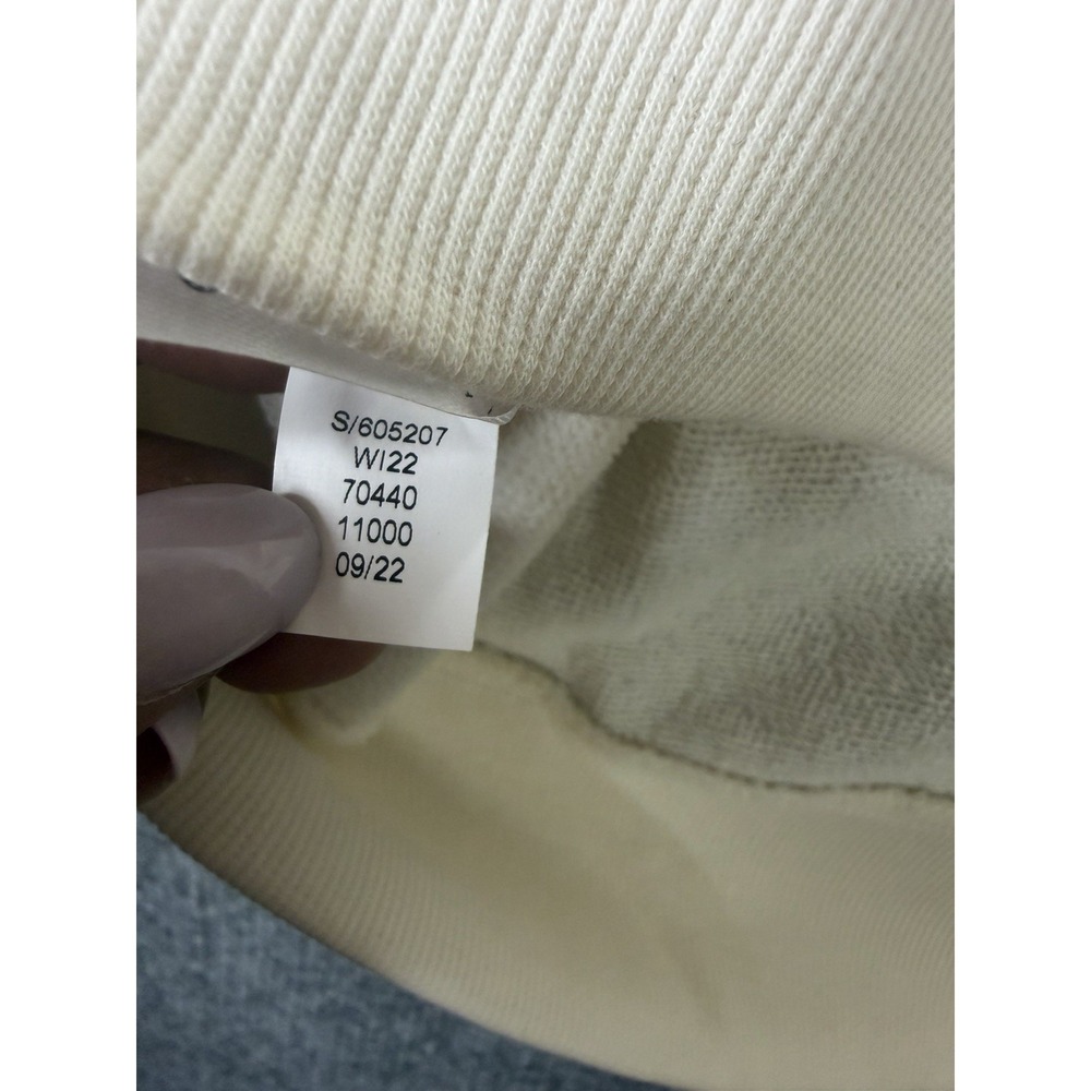 Lou & Grey Ivory Sweatshirt Medium Striped Sleeve Raglan Pullover Athleisure - Picture 4 of 9